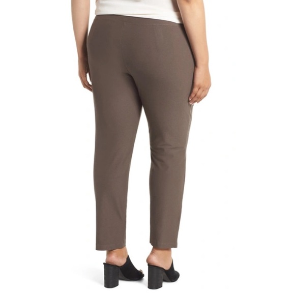 Eileen Fisher Pants Slim Ankle Washable Stretch Crepe 3X Cobblestone NWT - Picture 2 of 11